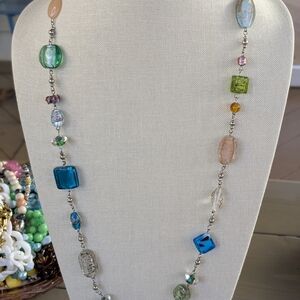 Premiere Designs Colorful Beaded Necklace With Unique Glass Beads
